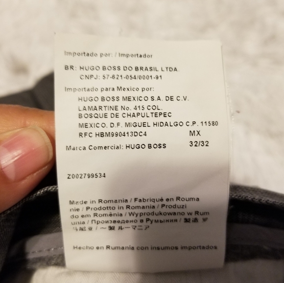 Hugo BOSS Men's Plaid Dress Pants Color Gray Size 32X32 - Picture 10 of 15